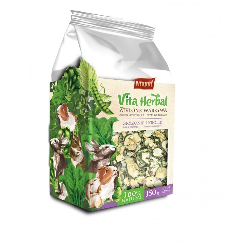 Vita Herbal dla gryzoni i królika, zielone warzywa, 150g