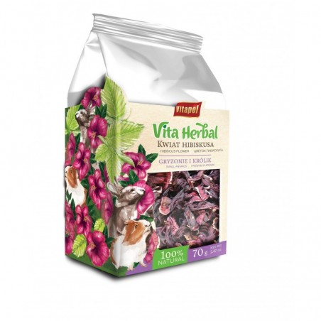 Vita Herbal dla gryzoni i królika, kwiat hibiskusa, 70g
